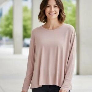 lululemon athletica Modal Relaxed Fit Lounge Long Sleeve Misty Shell NWT Sz 12